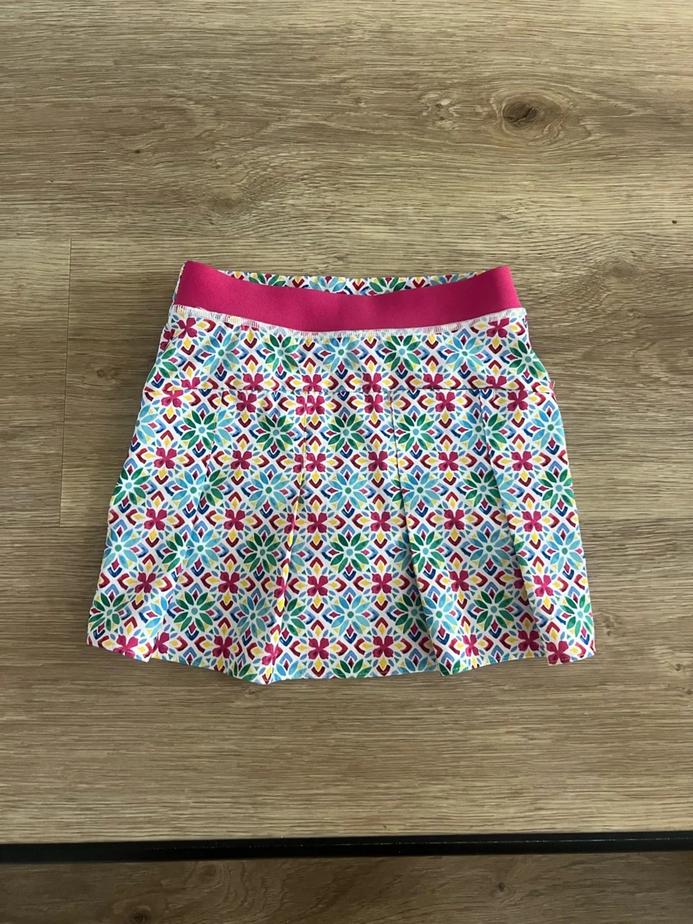 Ralph Lauren RLX Girls Golf Aim Pleated Tiles Skort Multi Youth Size Small 6